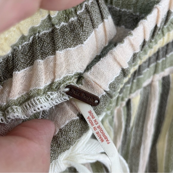 Free People Jones Beach Wide Leg Striped Drawstring Pants XS - Picture 7 of 13